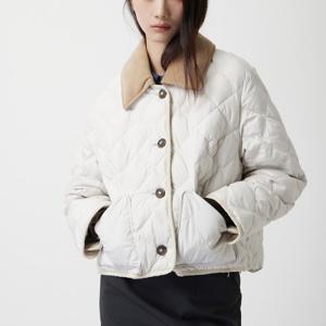 [주크] 디테쳐블 코듀로이 카라 퀼팅 다운 Z254PSG182