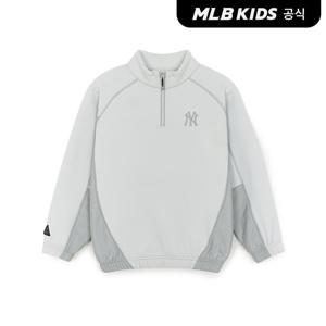 [MLB키즈 공식] 25FW 아웃도어 베이직 폴라플리스 하프넥 맨투맨 NY (L.Grey)7AMTB0556-50GRL