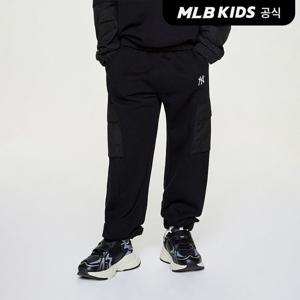 [MLB키즈 공식] 25FW 아웃도어 기모 우븐 포켓 조거 팬츠 NY (Black)7APTB1356-50BKS