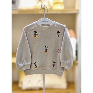 아가방 세이브존02 미키미니자수 벨로아맨투맨 티셔츠 03s721005