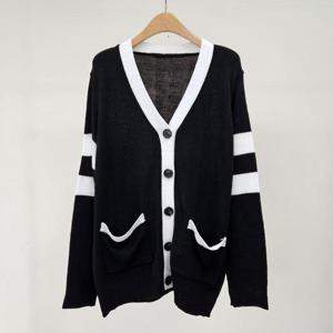 빅사이즈 411 데비포켓배색라인가디건 DEBS758