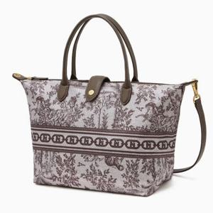 [헤지스ACC] 브라운 로고패턴 토트백 HIBA6E641W2