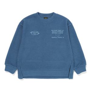 블루테일2 AZI3TS01BU 주니어 남아 여아 블루 사이드 트임 맨투맨 티셔츠 초등