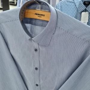 [레노마셔츠]슬림핏/ 틴 초크 스트라이프 긴소매 셔츠 RPFSL1550