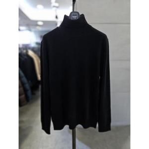 바쏘옴므 세이브존03 바쏘옴므 남자 터틀넥 울  혼방 블랙 목티 니트 폴라티 WSATZ4WN80A