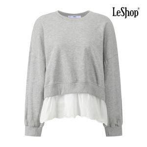 [르샵]펀칭 레이스 레이어드형 맨투맨 티셔츠 BPBTS020A