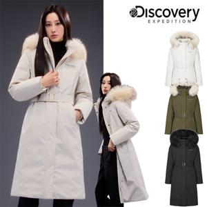 디스커버리 25FW 신상/여성/후드탈부착/허리벨트/기능성/밀포드 베르텍스 벨티드 구스다운 롱패딩 DWDJ9B056