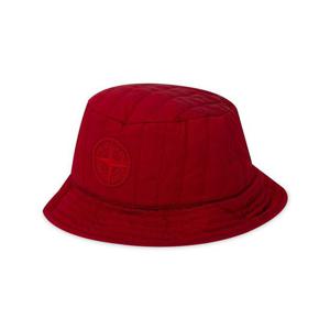 스톤아일랜드 남성 로고 퀼팅 레드 버킷햇 771599876 V0010