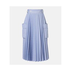 사카이 스트라이프 코튼 블렌드 미디 스커트 P01149529