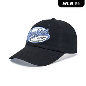 [MLB공식] 26N 공용 스트리트 오벌 컬시브 언스트럭쳐 볼캡 NY (Black) 3ACPV016N-50BKS