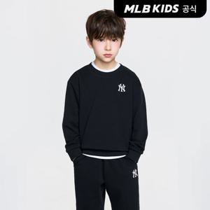 [MLB키즈 공식]26SS 베이직 스몰로고 맨투맨 NY (Black)7AMTB0361-50BKS