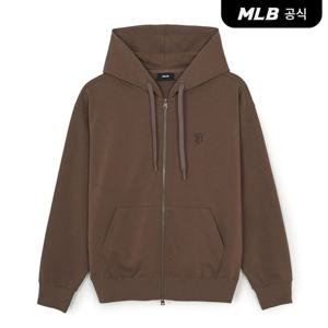 [MLB공식] 26SS 공용 베이직 스몰로고 오버핏 후드집업 SF (Brown) 3ATRB0161-14BRS