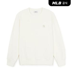 [MLB공식] 26SS 공용 베이직 스몰로고 오버핏 맨투맨 NY (Cream) 3AMTB0161-50CRS