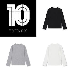 [탑텐키즈]MKF4TU2001 여아) 립 모크넥 셔링 티셔츠