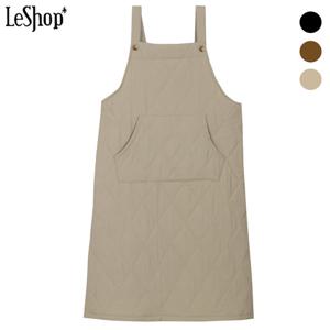 [르샵]경량 패딩 퀼팅 멜빵 원피스 (BO9OP002A)