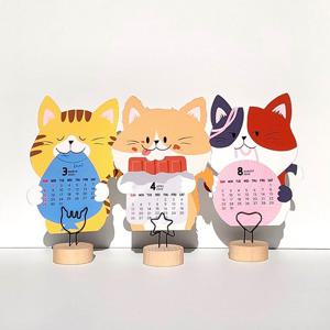 2026 냥력 고양이 미니 탁상 달력 내년 데스크 캘린더 +우드꽂이