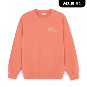 [MLB공식] 26SS 공용 엠트릿 스몰레터 메가오버핏 맨투맨 NY (Neon Orange) 3AMTB0461-50ORN