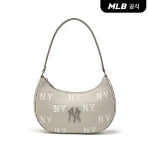 [MLB공식] 26N 클래식 모노그램 엠보 호보백 NY (L.Grey) 3ABQM016N-50GRL