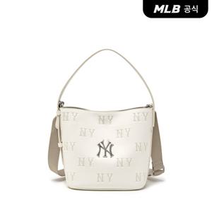 [MLB공식] 26N 클래식 모노그램 엠보 버킷백 NY (Cream) 3ABMME16N-50CRS
