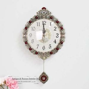 리엘리제 자주 080215963 클래식 추벽시계 무소음 선물 양면시계 모던시계 앤틱시계