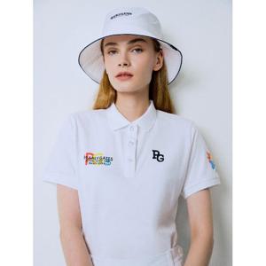 M 파리게이츠반팔티 NQC 531D1TO301_WH 공용 컬러 로고 칼라 반팔 티셔츠