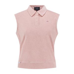 파리게이츠골프민소매 NQC 521E1TO102_PK 여성 테리 칼라 슬리브리스 탑