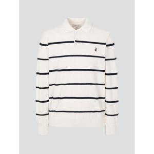[빈폴멘] 스트라이프 칼라넥 니트  아이보리 (BC6251C120)