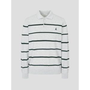 [빈폴멘] 스트라이프 칼라넥 니트  그레이 (BC6251C123)