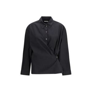 르메르 스트레이트 칼라 트위스트 셔츠 SH1141LF1500 BK998 BLAC