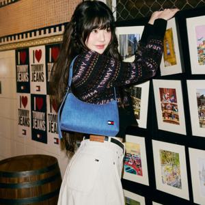 타미진 여성 쿨 데님 숄더백 T32F7ABG16TWT1