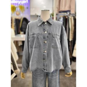 밸리걸 세이브존01 봄 가을 가슴 포켓 베이직 데님 셔츠 617430