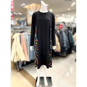 소고 세이브존01 체인 프린트 배색 롱 원피스 AI4PA04