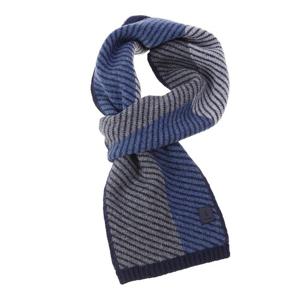 [레노마(셔츠)]밴브루  캐시미어100 사선컬러블록 양면 쁘띠머플러 BPFTM1007BU