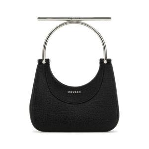 알렉산더맥퀸 여성 블랙 미니 가죽 탑 핸들백 8035251VDBB 1000