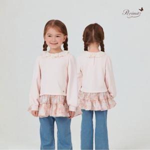 [페리미츠]플라워 롱 티셔츠(P2612T165_10)-0125