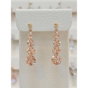 볼라레 세이브존03 볼라레 14K지에프 샴페인 스텝 드롭귀걸이 AQSSS1898A