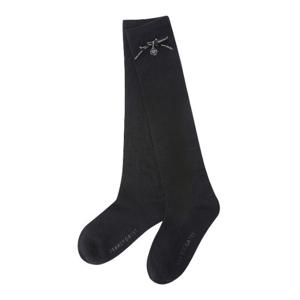 파리게이츠골프양말 NQC 521E1SC007_BK 여성 로고 패턴 리본 니삭스