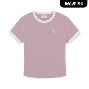 [MLB공식] 26SS 여성 베이직 스몰로고 링거 티셔츠 LA (L.Lavender) 3FTSB0263-07LDL