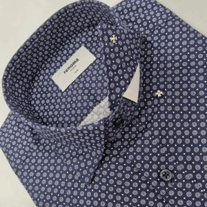 [레노마셔츠]슬림핏/ 면100/ 도트 올오버 프린트 긴소매 셔츠 RP