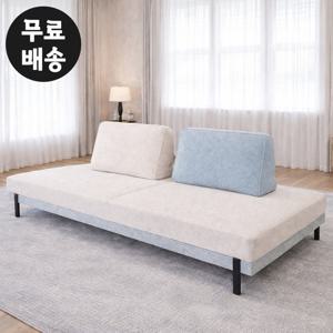 뷰아 패브릭 쇼파 모듈 소파 3인용 스툴 블루그린