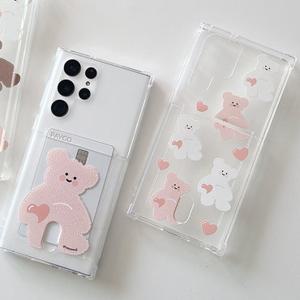 모루베어 투명 카드 수납 갤럭시 S26 S25 S24 FE S23 울트라 S22 플러스 점프 버디 퀀텀 6 5 4 A17 A16 A36 A15 A35 A24 A34 아이폰 17 16 15 프로