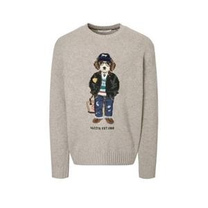 [백화점]헤지스  25FW  4컬러 택1  남성 해리 인타샤 라운드 니트 HZSW5D751