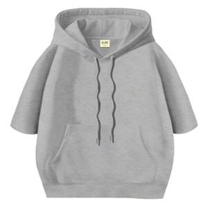 [상시가 20,900원] 이라인 국산 반팔 오버핏 후드티 남녀공용 특양면 무지