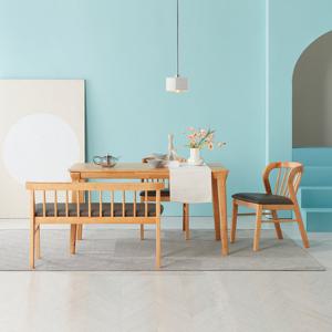 [헤닝] 몽스 4인용 원목 식탁세트-벤치형