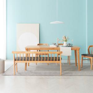 [헤닝] 몽스 6인용 원목 식탁세트-벤치형