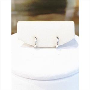 미니골드 14K 베이직 링 귀걸이 화이트 8mm ECPM4017