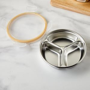 [모던하우스] 뉴강력밀폐 스텐락 3칸나눔 350ML 옐로우