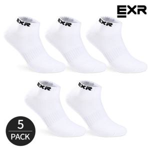 EXR 남성 스탠다드 로고포인트 스니커즈 5P_WHBK