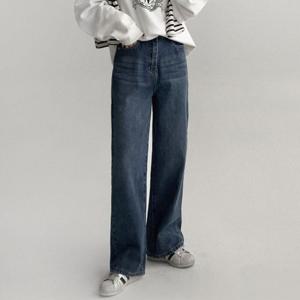 [에이와비] [150.160ver] 크로프데님와이드롱팬츠 -키작녀