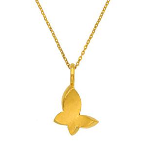 24K 순금 목걸이 무광 나비 3.75g+18K 잠금장식